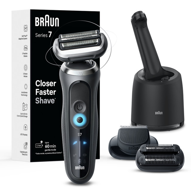 Braun Series 7 Electric Shaver with SmartCare Center, Stubbler, Trimmer, 7185cc for Men | New Arrivals