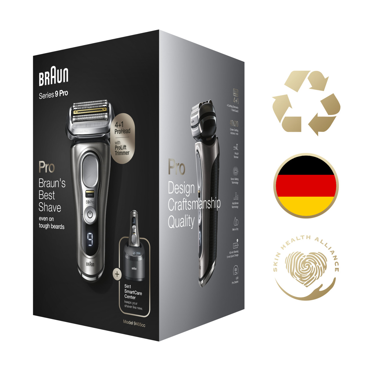 Braun Electric Shaver, Series 9 Pro, with SmartCare Center, 9465cc for Men | New Arrivals